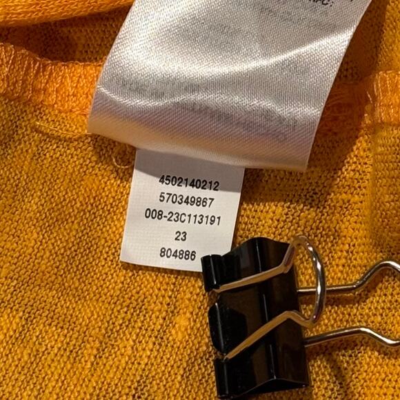 Chicos Cardigan Linen Minimalist Coastal Grandma Boho Summer Orange 2 Large 12 - Picture 5 of 6